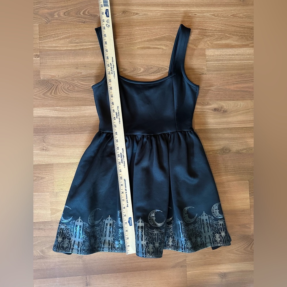 Hot Topic Cosmic Aura Midi Skater Gothic Dress with Silver Moon Design - Picture 4 of 9